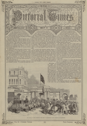 The arrival of Queen Victoria at Chatsworth House (engraving)