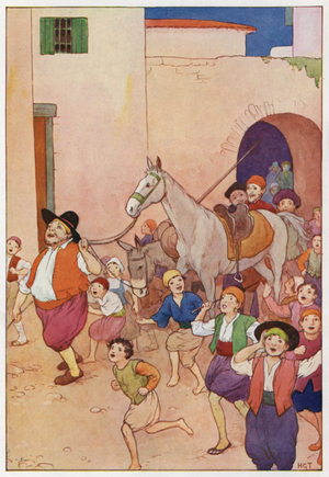 Illustration for Don Quixote (colour litho)