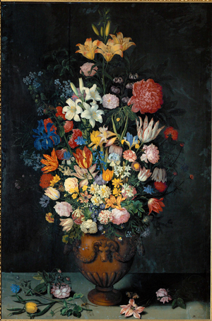 Still-life with flowers in a vase …