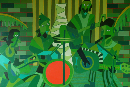 The french vermilion drum, 2012 (oil on canvas)