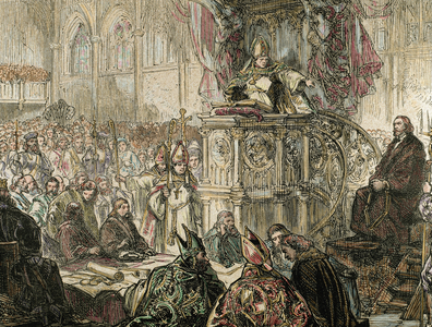 HUS, Jan (1369-1415).  Czech priest, philosopher, reformer, and master at Charles University in Prague. 