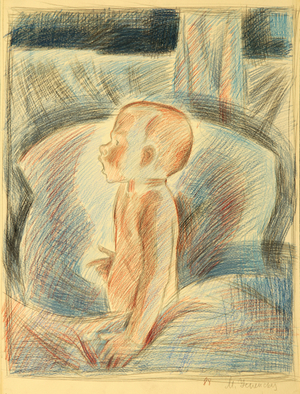 Portrait of Baby Boy, 1982 (colour pencil on paper)