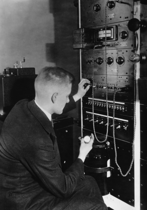 Image telegraphs station, 1930 (b/w photo)
