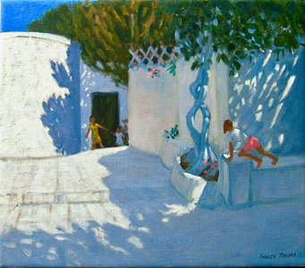 Hide and seek, Mykonos, 2012 (oil on canvas)
