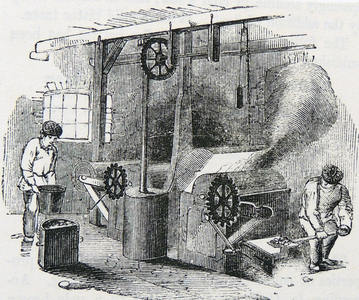 Roasting Coffee Beans, 1866 (engraving)