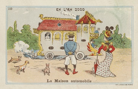 Mobile house in the year 2000 (chromolitho)