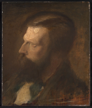 Portrait of a man, 19th century (oil on wood)