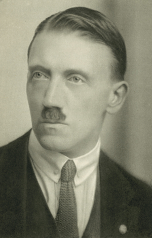Adolf Hitler, leader of the German Nazi Party, 1923 (b/w photo)