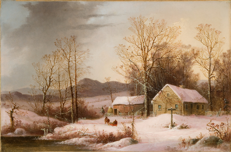 Farmstead in Winter 1860 (Oil on canvas)