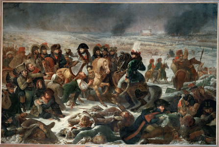 Napoleon sur le champs de bataille d' Eylau, remporte le 9 fevrier 1807 par le troupes francaises sur les Russes et les Prussiens …