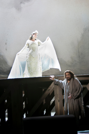 Placido Domingo as Athanael and Nino Machaidze as Thais (photo)