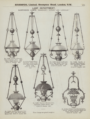 Page from Harrods catalogue, 1903 (litho)