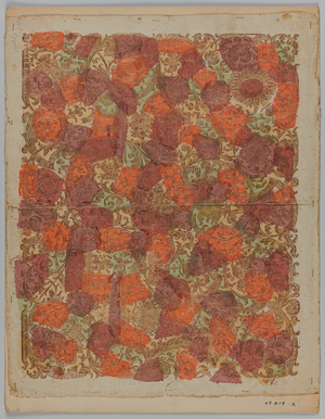 Wallpaper Design or Panel of Fabric, 19th century (drawing)