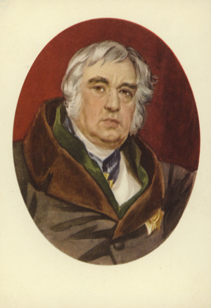 Ivan Krylov, Russian fabulist (colour litho)