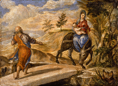 The Flight into Egypt (oil on panel)