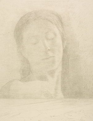Closed Eyes, 1890 (colour litho))