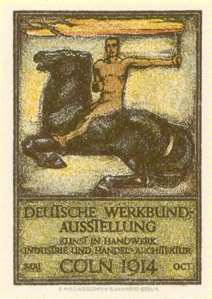 Deutsche Werkbund (German Association of Craftsmen) Exhibition, Cologne, 1914 (colour litho)