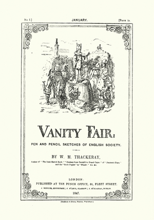 Wrapper of Part 1 of Vanity Fair, 1847 (litho)