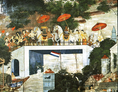 Monk taken to the monastery after his consecration (fresco) 