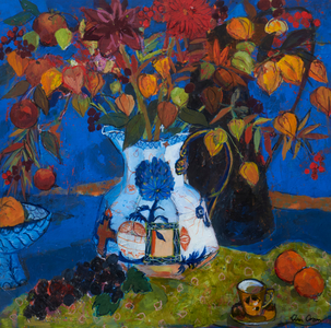 Chinese Lanterns in the New Jug, 2021 (Acrylic)