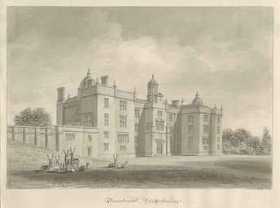 Beaudesert Hall and Park: sepia drawing, 1815 (drawing)