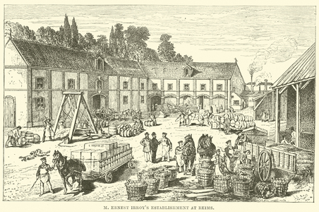 M Ernest Irroy's establishment at Reims (engraving)