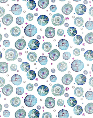 Sea Urchin Blue, 2020 (w/c on paper)