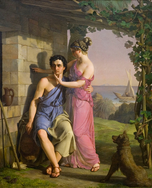 The Origin of Painting, 1831 (oil on canvas)