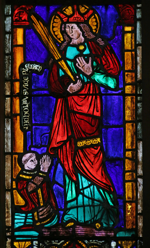 Window depicting Saint Margaret with Donor (stained glass)