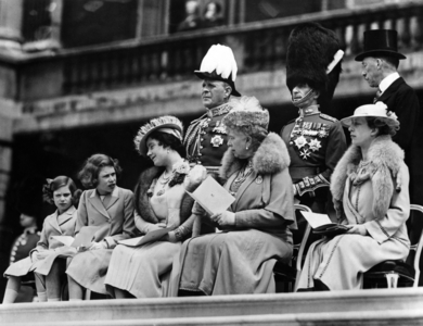 The Presentation of Colours Ceremony, 1938 (b/w photo)