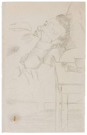 Sub-Lieutenant Michael Wynn, Milag O, or the 'Aufnahmelager', Westertinke, Lower Saxony, April/May 1942 (pencil on paper)