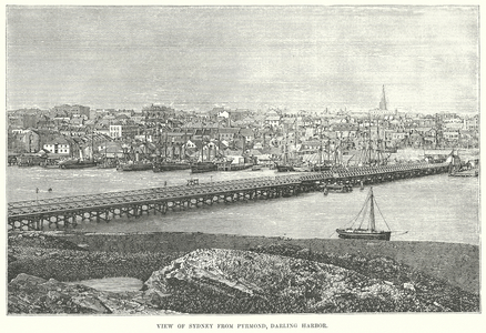 View of Sydney from Pyrmond, Darling Harbor (engraving)
