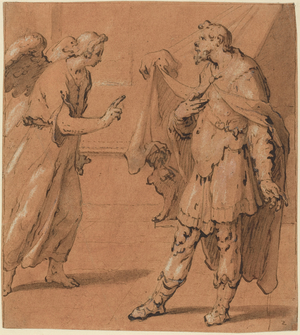 The Angel Appearing to the Centurion Cornelius, late 1590s (pen and ink)