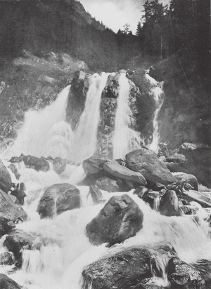 Environs De Cauterets: La Raillere, Cascade Du Lutour (b/w photo)