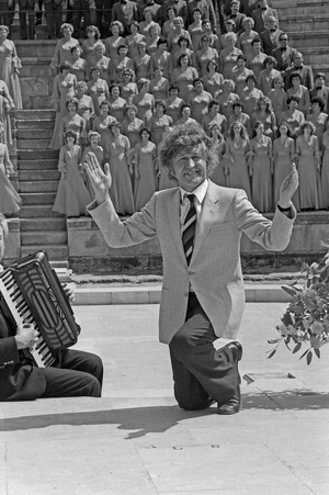 German choir conductor Gotthilf Fischer travelling with his choir to Israel, 1981