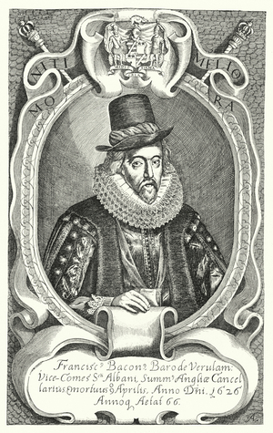 Francis Bacon, 1st Viscount St Alban, English philosopher, scientist and statesman (engraving)