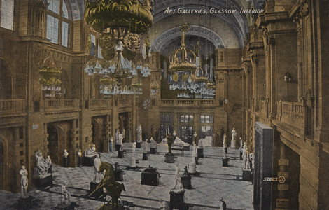 Art Galleries, Glasgow, Interior (coloured photo)