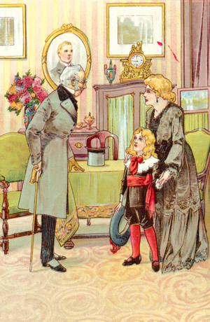 Illustration for Little Lord Fauntleroy by Frances Hodgson Burnett (colour litho)