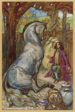 The Houyhnhnm Discussed Mankind with Gulliver (chromolitho)