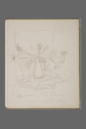 Bouquet of flowers, on the front page of 'Histoire de Rats' by Georges Bataille, c.1949 (pencil on paper)