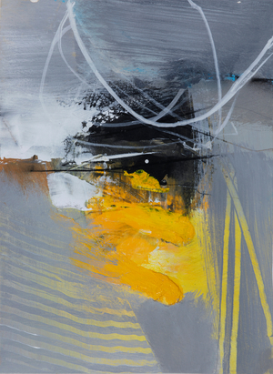 February Fields, 2022 (mixed media on paper)