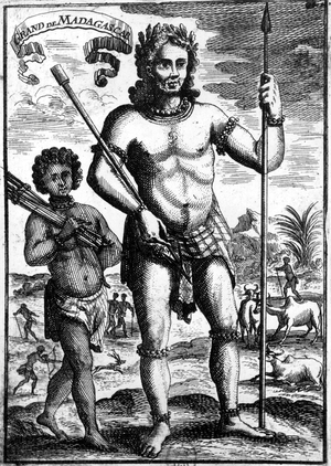 Local of Madagascar, engraving, 19th century