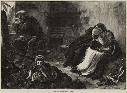 The Ruin around Paris, Home! (engraving)