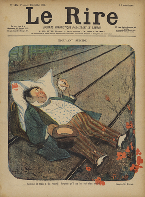 Illustration for Le Rire (colour litho)