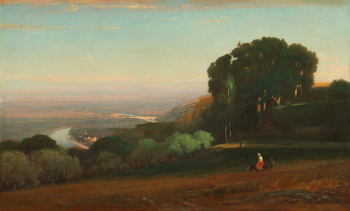 View of the Tiber near Perugia, 1872-1874 (oil on canvas)