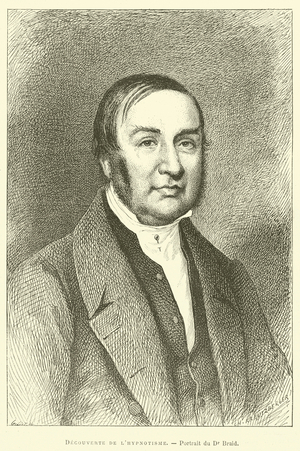 Decouverte de l'hypnotisme, Portrait du Dr Braid (engraving)