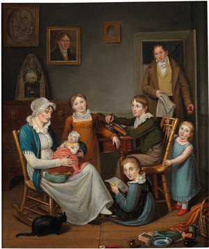 Self-Portrait of John Lewis Krimmel with Susannah Krimmel and Her Children, 1809-10 (oil on canvas)