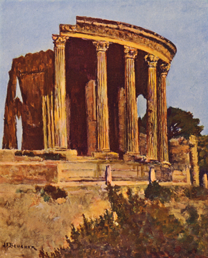 Rome: Tivoli, Le temple de la Sibylle (colour litho)