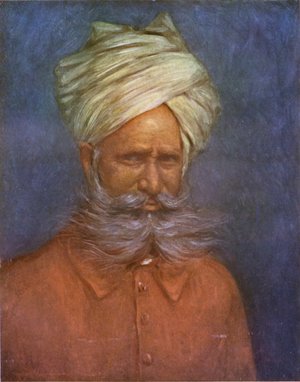 A Retainer from Central India (colour litho)
