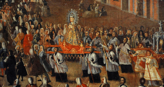 Procession of Our Lady of Grace in the Cebada Square (Madrid), c.1741